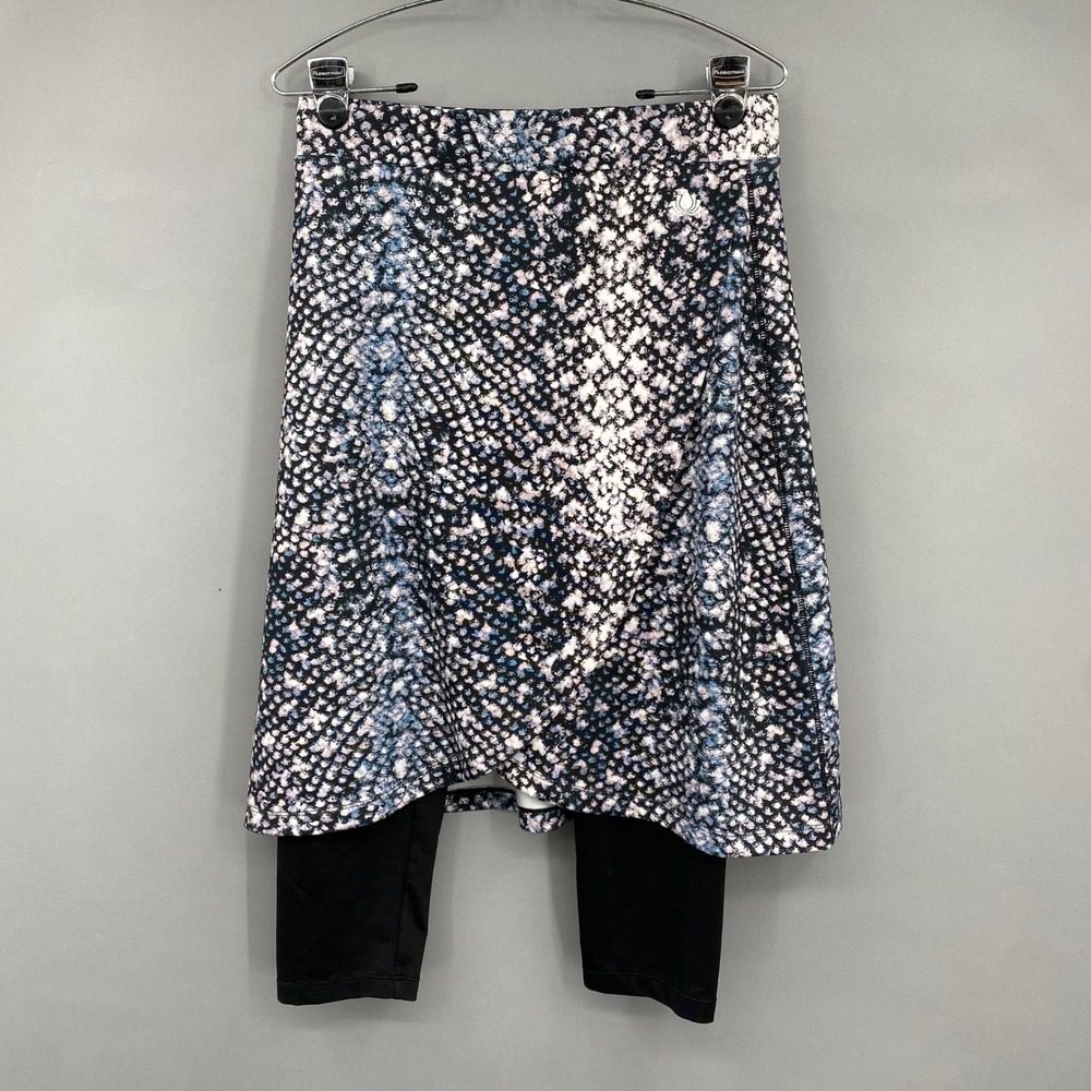 Snoga Athletics Skort Women Medium Blue Pink Snakeskin Capri Leggings Modest
